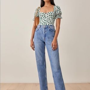 Reformation delevan top in tapioca NWT size 12